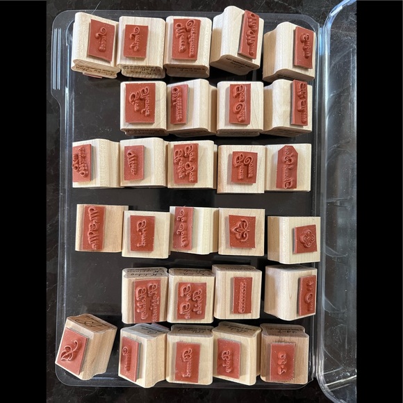 Stampin’ Up! FANCY FLEXIBLE PHRASES 56 (28 double sided pieces) stamp set - Picture 2 of 7